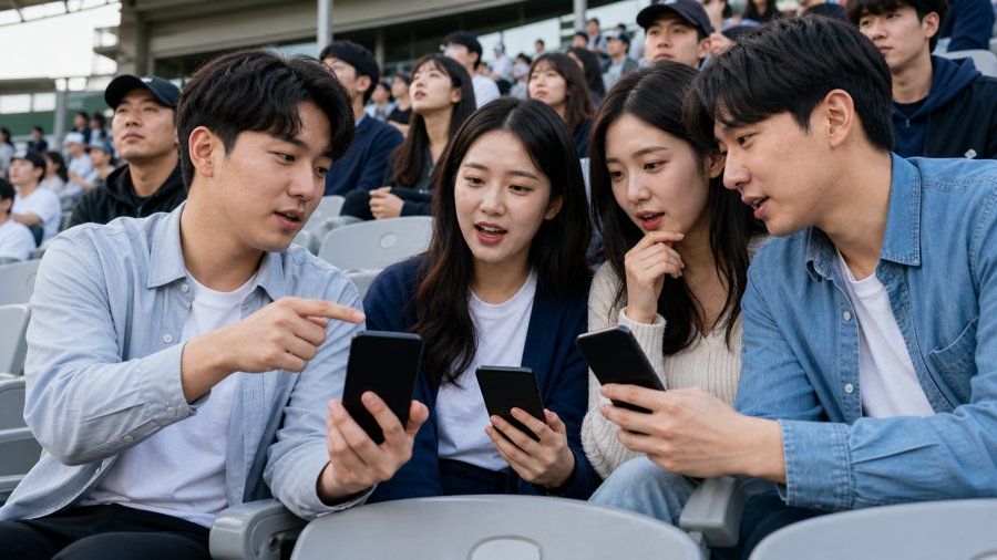 KBO 올스타 재투표 일정을 확인하는 야구팬
