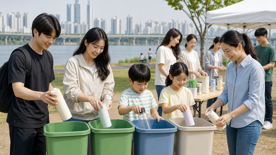 대한민국 기후행동 출범식 참여 부스 분위기