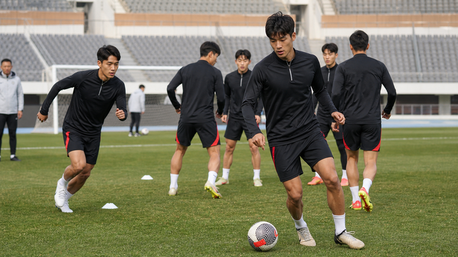 한국 엘살바도르 평가전 전 대표팀 훈련 분위기