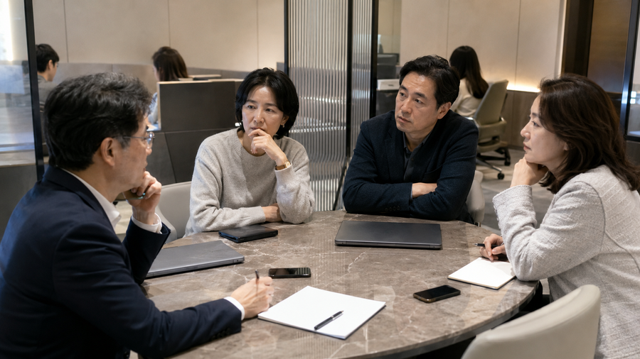 MSCI 선진국지수 불발 이유를 확인하는 한국 금융 사무실