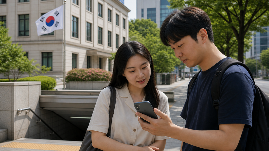 제헌절 공휴일에 휴무 일정을 확인하는 시민들