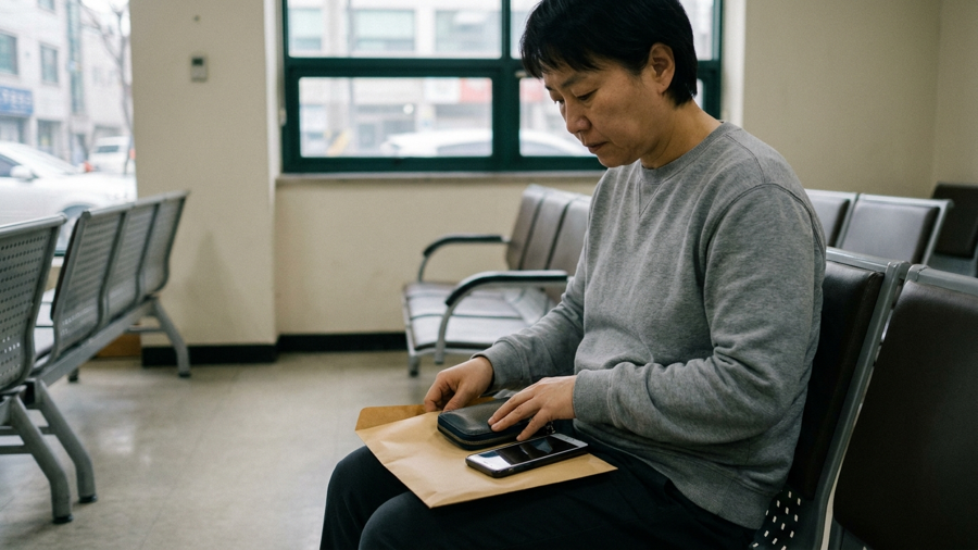 췌장장애 등록 신청 서류를 준비하는 모습