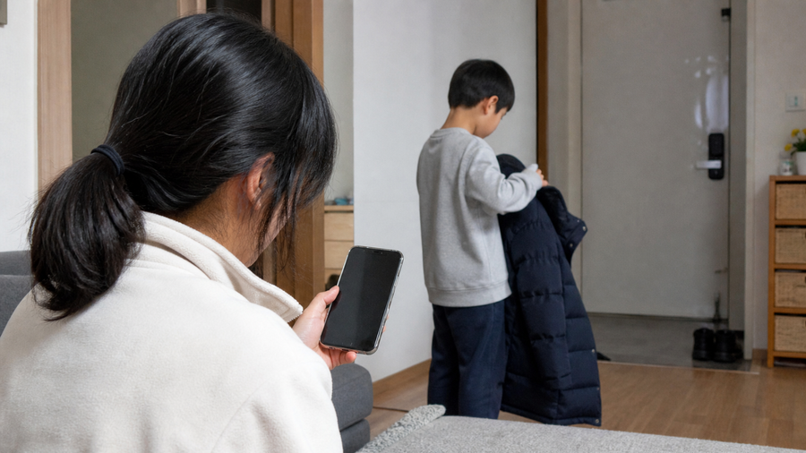 인플루엔자 무료접종 병원 방문 전 확인 장면