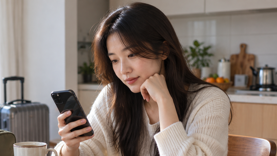 아시아나 마일리지 사용 조건을 확인하는 모습